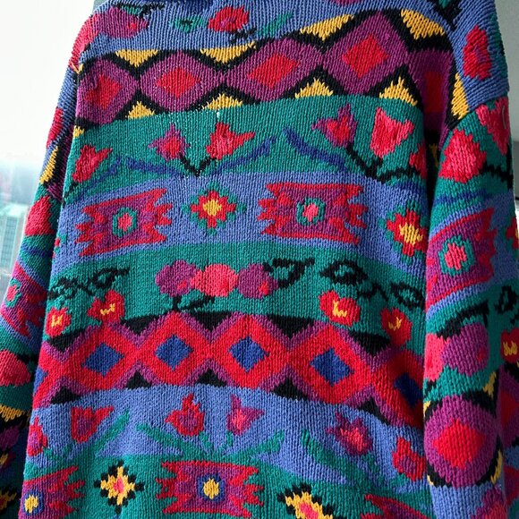 Vintage Colourful L.L. Bean Cardigan - Picture 3 of 4